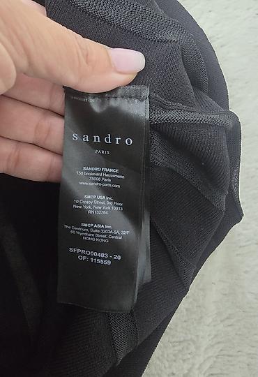 Haljine: Sandro Paris dugačka plisirana crna knit haljina. Savršena. divan — 8