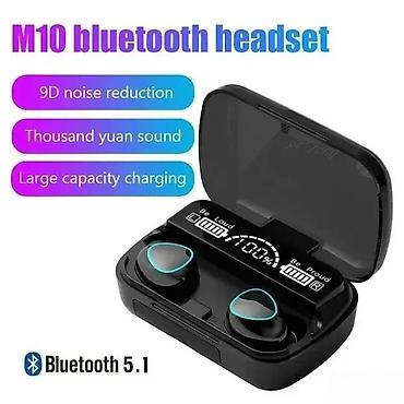 Slušalice: Bežične Bluetooth 5.1 slušalice TWS M10 NOVO. Opis proizvoda: M10 TVS — 7