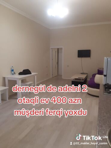 xacmaz kiraye evler 2023: 80 kv. m, 2 otaqlı, Kombi, Qaz, İşıq