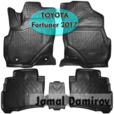 аксессуары toyota: Toyota Fortuner 2017 üçün poliuretan ayaqaltılar. Полиуретановые