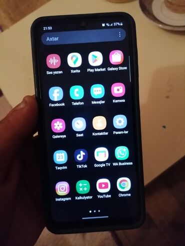 телефон флай с 2018 года: Samsung Galaxy A12, 64 GB, rəng - Göy, Barmaq izi