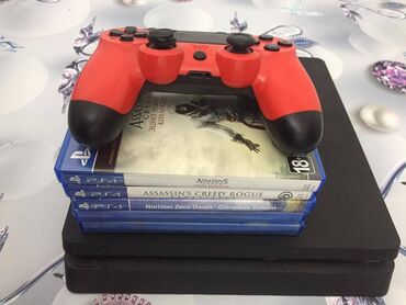 game ps4: PS4 Slim 500 GB, 2x game controllers / remotes and 32" LED TV. 5x
