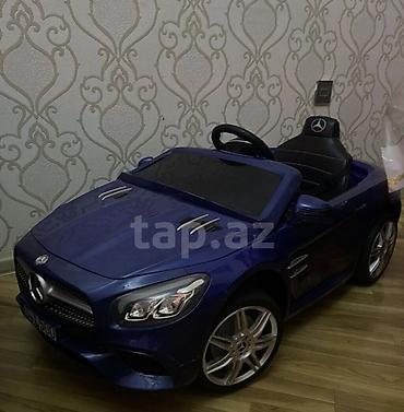 Uşaq üçün elektrik maşınları: Uşaq elektrik maşını – Mercedes-Benz stilində kabriolet, mavi rəng — 2