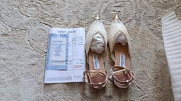 каблуки джимми чу: Туфли, 38, Jimmy Choo, Новый, цвет - Бежевый — 1