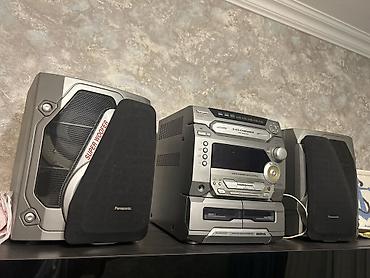 ses gucledirci: Panasonic mini audio sistemi – tam komplekt (mərkəzi blok + 2 akustik — 4