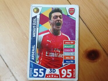 Musiqi alətləri: 📌 Başlıq: Mesut Özil 3D Match Attax Kartı – Arsenal 📝 Təsvir