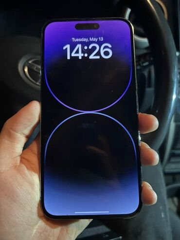 Apple iPhone: IPhone 14 Pro Max, Б/у, 256 ГБ, Deep Purple, Защитное стекло, Чехол, 86 %
