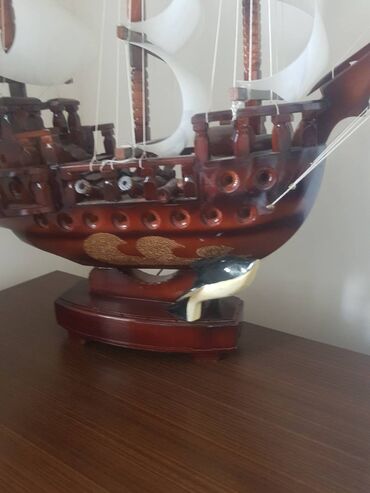 Gəmi modelləri: El ishi gemi dekoru.Her bir detalı dushunulub.Ishiqlari