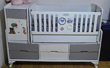 usag maneji: Uşaq beşiyi və komodlu modul sistem - Model: Baby Mood (üzərində loqo — 2