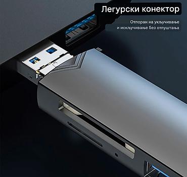 Memorijske kartice za kamere: Nov 7 u 1 čitač kartica. Ima tri mogućnosti priključivanja USB, Mikro — 3