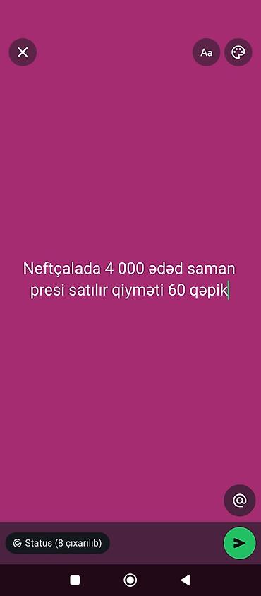 quru it yemi: Neftçalada saman presi satışı - Miqdar: 4 000 ədəd - Məhsul — 1