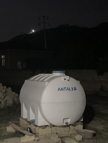 seyf silah: ANTALYA marka plastik su çəni 5 tondur, goradildə həyətdədir, zədəsi — 1