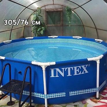Спорт жана хобби: Каркасный круглый бассейн INTEX - Диаметры/высота: 366×76 см и 305×76 — 2