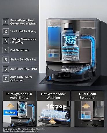 torbası: Ecovacs X11 Omni Cyclone ✅ Çox güclü soruş gücü ✅ Torbasız stansiya ✅ — 2