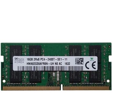 komputer 16 gb ram: Operativ yaddaş (RAM) Hynix, 16 GB, 2400 Mhz, DDR4, Noutbuk üçün, İşlənmiş