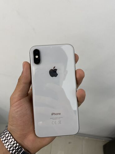 Apple iPhone: IPhone X, 64 GB, Ağ, Zəmanət, Simsiz şarj, Face ID