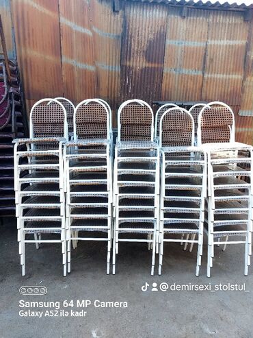 Bağ, çöl oturacaqları: Yeni, Sadə stul, Metal, Azərbaycan — 29