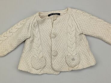sweterek niemowlęcy biały: Kardigan, 0-3 m, stan - Dobry