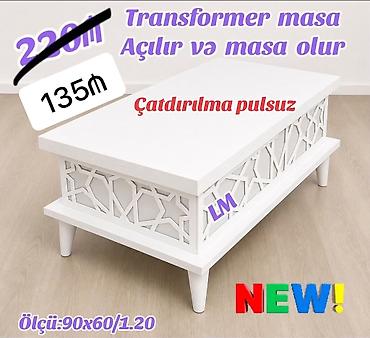 sekis masaş: Düz masa, Transformer, Təkərsiz, Zəmanətsiz — 3