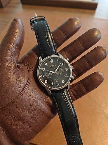 chasi: Orijinal Hugo Boss saatı əla vəziyyətdə, Korpus 44 mm, 2 göstəricili — 1