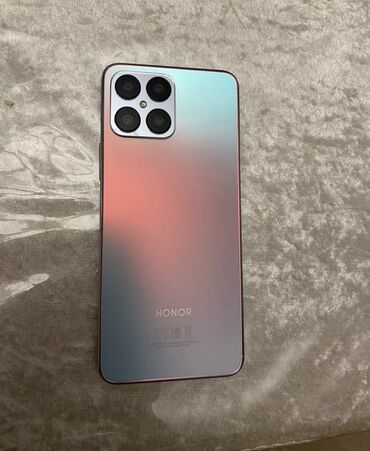 mobil telefon: Honor X8, 64 ГБ, цвет - Серебристый, Сенсорный, Отпечаток пальца, Face ID