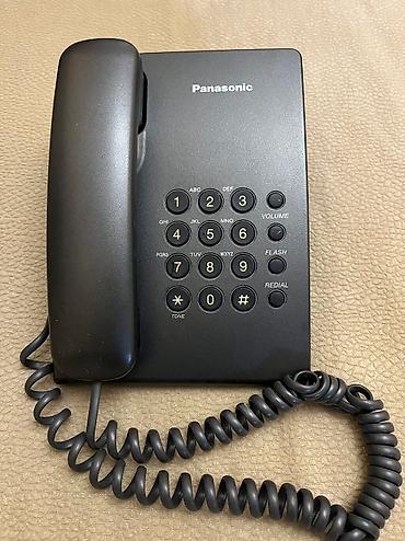 berde telefon satisi: Stasionar telefon Panasonic, Simli, Yeni, Ünvandan götürmə — 2