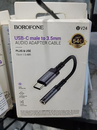 iphone cable: BOROFONE BV24 — аудиоадаптер USB‑C → 3,5 мм - Назначение: подключение — 1