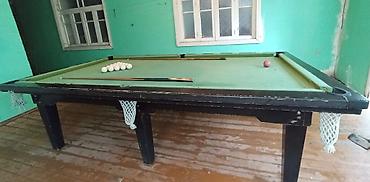 Bilyard masaları: 10 fut rus bilyardı, sınıq, qırıq yoxdur, 2 kiy daşlar hamısı yerində — 1
