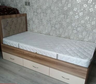 siyirmeli: Новый, Односпальная кровать, Без подьемного механизма, С матрасом, С выдвижными ящиками, Турция