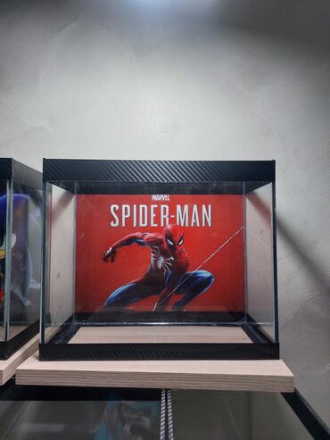 Akvariumlar: Şüşə akvarium – dekorativ fonlu modellər ölçü 30×25×15 Məhsul təsviri — 19