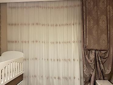 sadə pərdələr: İşlənmiş, Pərdə, rəng - Qəhvəyi, Ünvandan götürmə, Ödənişli çatdırılma — 4