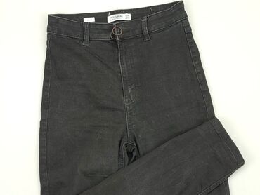 czarne spódnice jeansowe z przetarciami: Jeansy, Pull and Bear, S, stan - Dobry