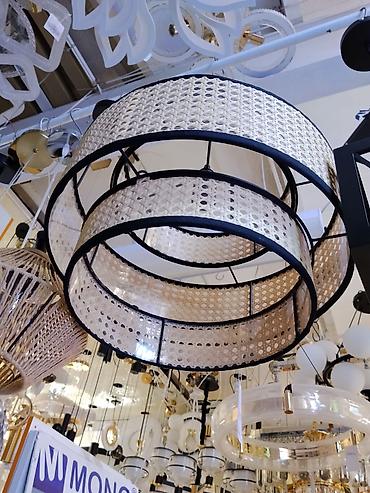 smart light: Подвесной светильник с плетёным абажуром - Тип: потолочный подвес. - — 2