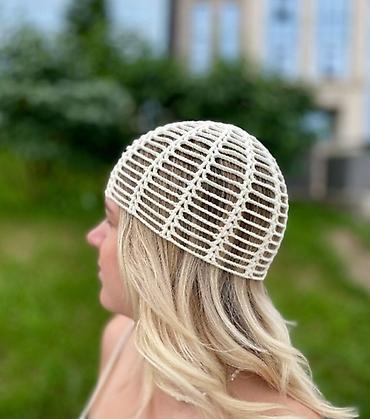 payız üst geyimləri: Xüsusi toxunma “hairnet”/baş bəzəyi - Material: nazik iplikdən əl — 6