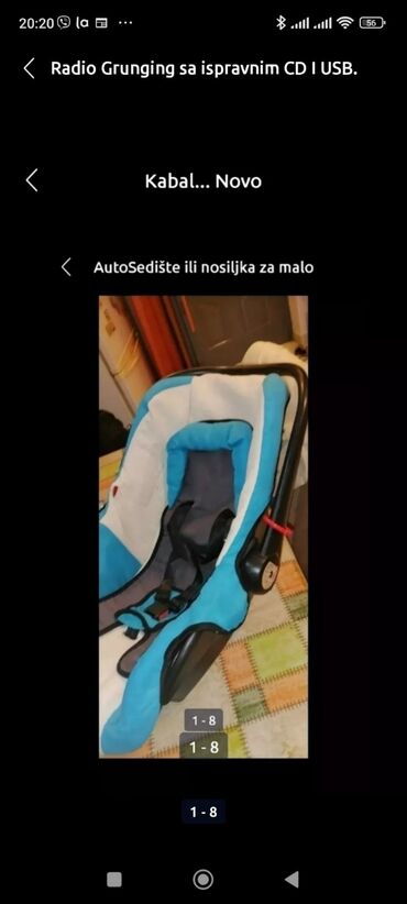 Autosedišta: Auto Sedište ili Nosiljka za dete LORELI ispravno do 13 kg univerzal — 2