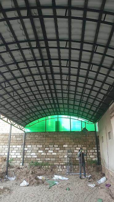 Dam örtükləri: Metall konstruksiyalı darvazaüstü/böyük həyət çardağı – istehsal və — 2