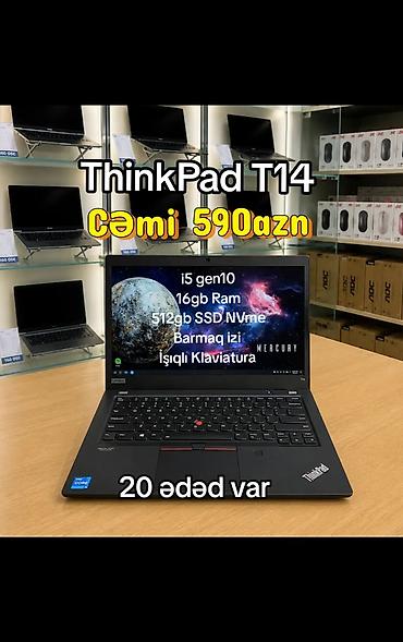 ipad pro m5: Thinkpad T14 20 ədəd var i5 gen 10 16gb ram 512gb SSD NVme Barmaq — 1