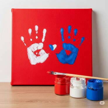 Открытки: Картины Отпечатки ладони рук наборы Отпечаток ладони на холсте Наборы — 12