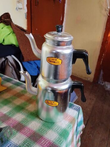 Çay dəsti, rəng - Qara, Metal