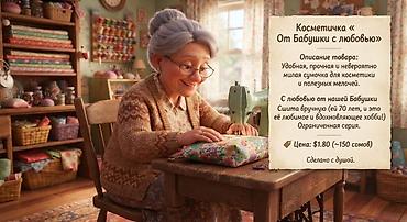 Косметички: Косметичка «От бабушки с любовью» - Ручная работа: каждая сумочка — 12