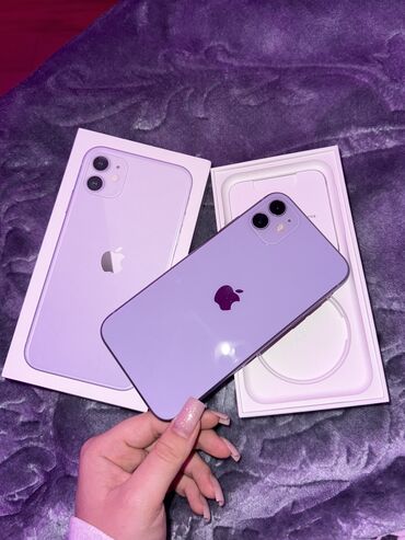 Apple iPhone: IPhone 11, 128 GB, Deep Purple, Simsiz şarj, Face ID