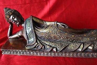 Figure: STARA FIGURA BUDE, RECLINING BUDDHA, LEŽEĆI BUDA, RETKO | Stara — 6