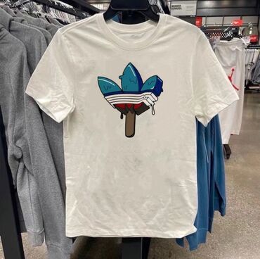 Футболки: Футболка, Оверсайз, Китай, Adidas, Хлопок, Новый, 4XL (EU 48)