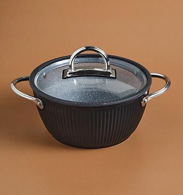 karaca sumqayit: Qazan, rəng - Qara, Qranit, 3 l, 22 sm, Karaca, Türkiyə — 2