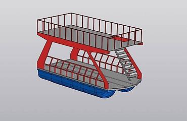 Водный транспорт: Катер, понтонный катер. Изготовление по заказу на заводе — 5