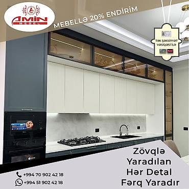 Mətbəx mebeli: 🛋️AMİN MEBEL MƏTBƏX MEBELİ ➡️İstənilən Rəng ➡️İstənilən Ölçü — 11