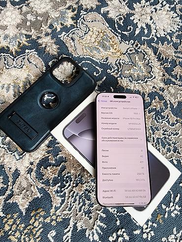 спортивный сумка: IPhone 16 Pro Max, Б/у, 256 ГБ, Черный, Коробка, 85 % — 3