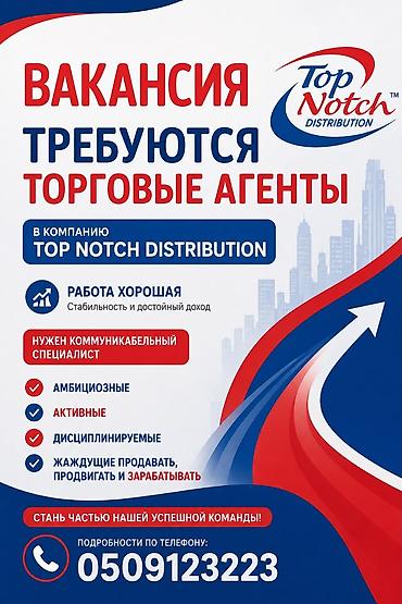 Требуется Торговый агент, График: Шестидневка, Без опыта, Обучение, Полный рабочий день