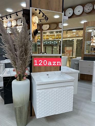 Vanna otağı üçün asma tualet mebeli dəsti - Rəng: ağ - Üst hissə