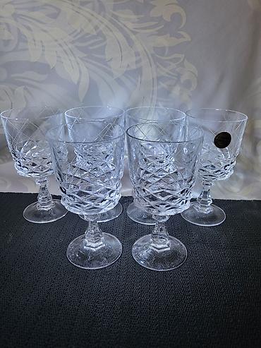 Čaše: Lux daimond,case za vino kristal,rucni rad d'Argues Francuska iz 80ih — 9